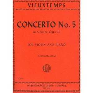 Vieuxtemps Concerto No. 5 in a minor Op. 37. For Violin and Piano. by Ivan Galamian. International